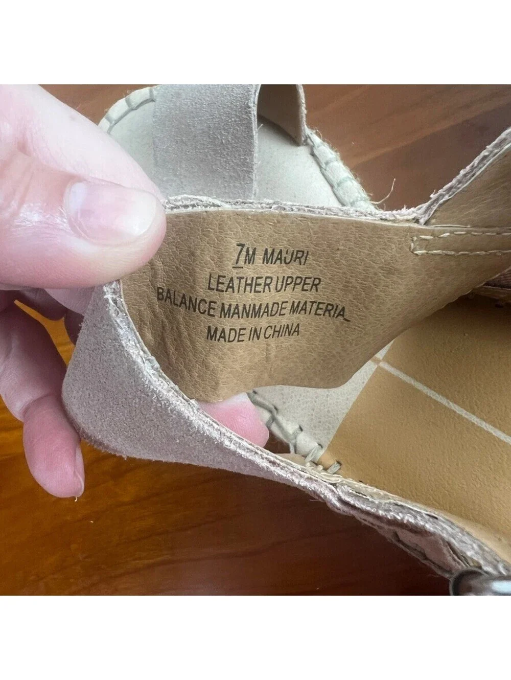 Dolce Vita Mauri Suede Espadrille Platform Wedge Sandals Taupe Women's 7